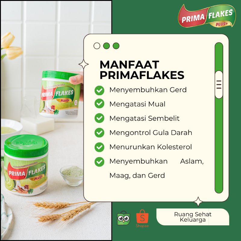 

QH PRIMAFLAKES BUBUR SEREAL GANDUM TALBINAH SOLUSI BANTU ATASI ASAM LAMBUNG