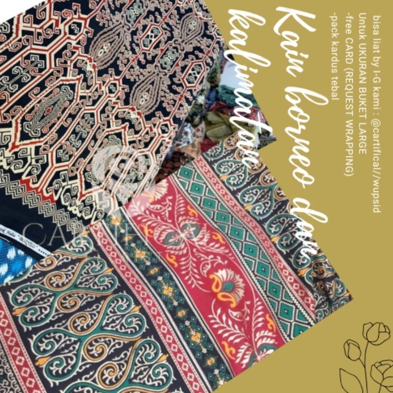 KAIN BATIK METERAN / KALIMANTAN DAN MELAYU BISA YAH READY