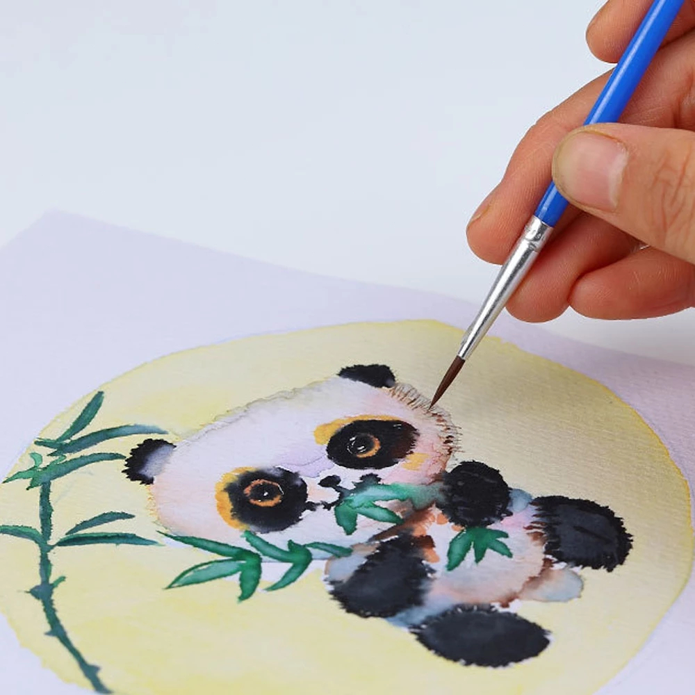 

RB 50pcs Cat Air Biru Flat Tip Sikat Running Sikat Besar Lukisan Cat Minyak Gas Graffiti Air Artist