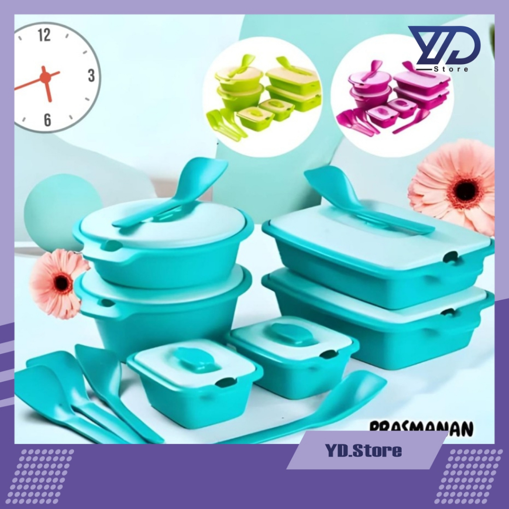 PROMO PRASMANAN SET AQUAMARINE EXPORT QUALITY TAHAN PANAS