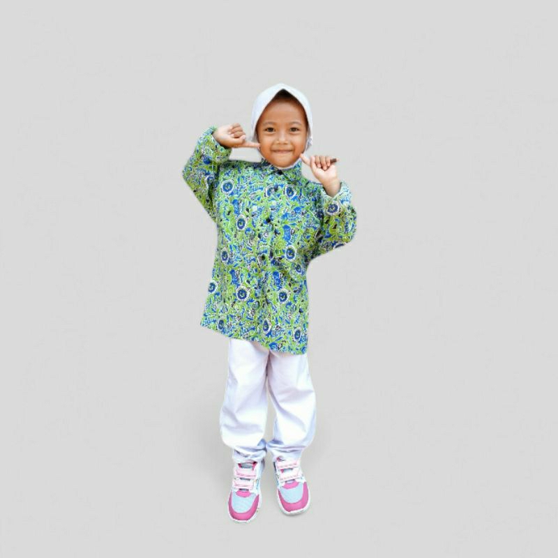 BATIK TK RA (RAUDHATUL ATHFAL) BATIK TK LENGAN PANJANG LAKI-LAKI PEREMPUAN TERLARIS