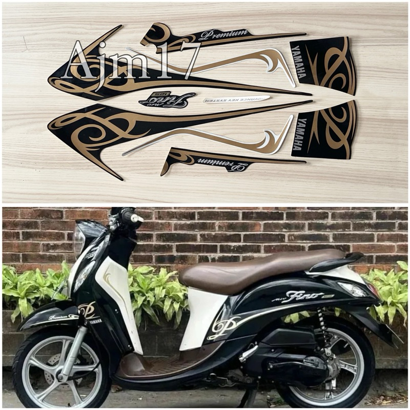 STIKER STRIPING MOTOR FINO PREMIUM 2016 HITAM