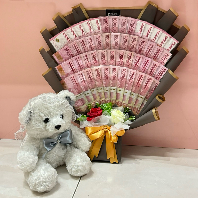Money Bouquet Rupiah dan Dollar bisa ya