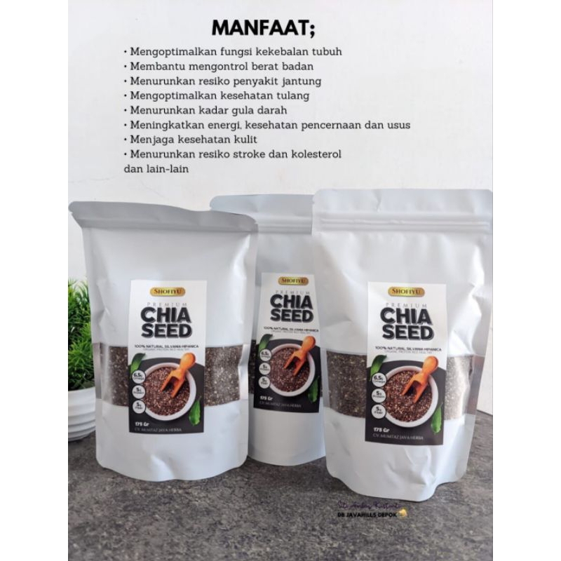 

Biji Chia Seed Organik Shofiyu Premium 175 gr