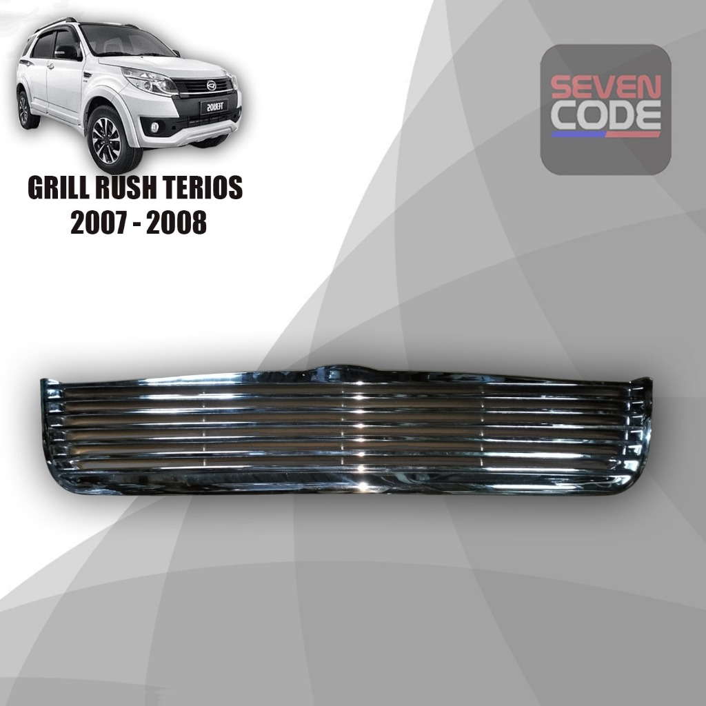 GRILL RUSH LAMA MODEL HORIZONTAL CHROME GRILL DEPAN RUSH TERIOS LAMA CHROME