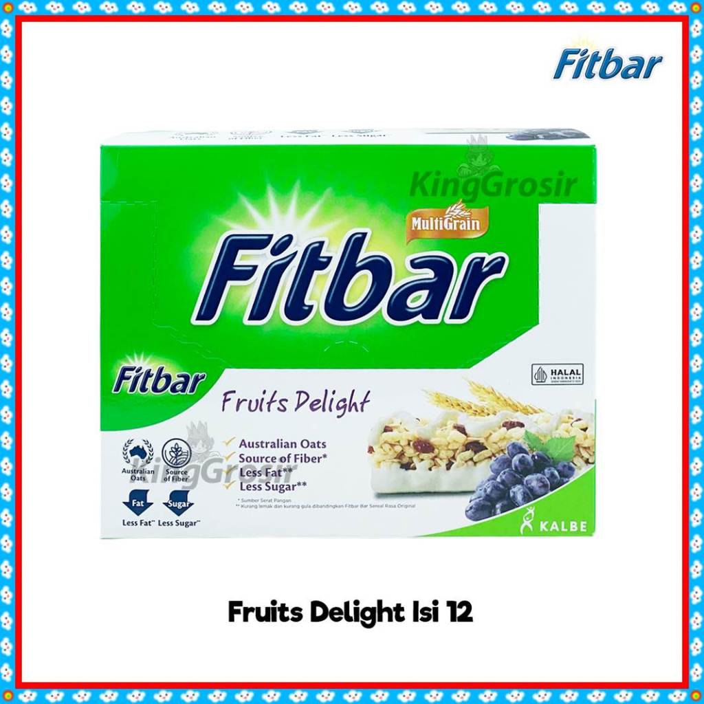 Brothoaly Fitbar Cemilan Diet Sehat 1 Box Isi 12 Pcs (20Gr)