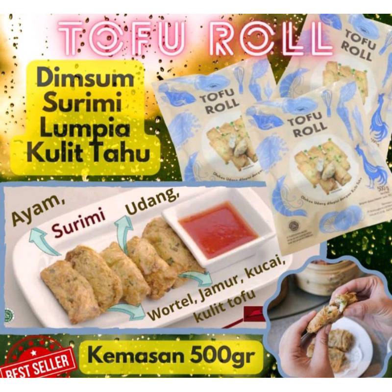 

GROSIR TOFU ROLL NEW ORLEANS 777 / DIMSUM SURIMI LUMPIA KULIT TAHU 500 GRAM