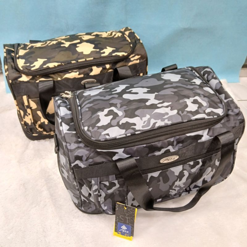 Tas Travel Jinjing Merk ALTO Motif Loreng Tas Pakaian