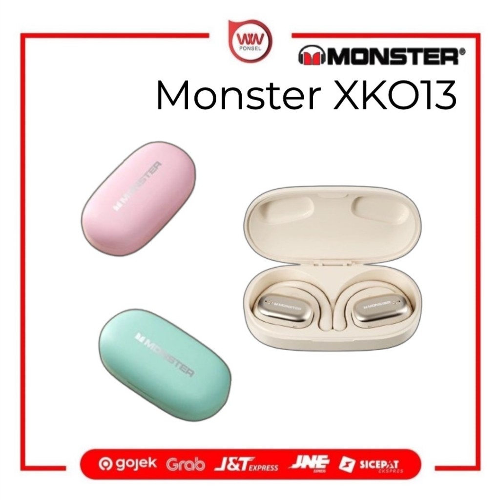 Monster XKO13 Earhook Earphone Headphone Wireless Bluetooth TWS Headset
