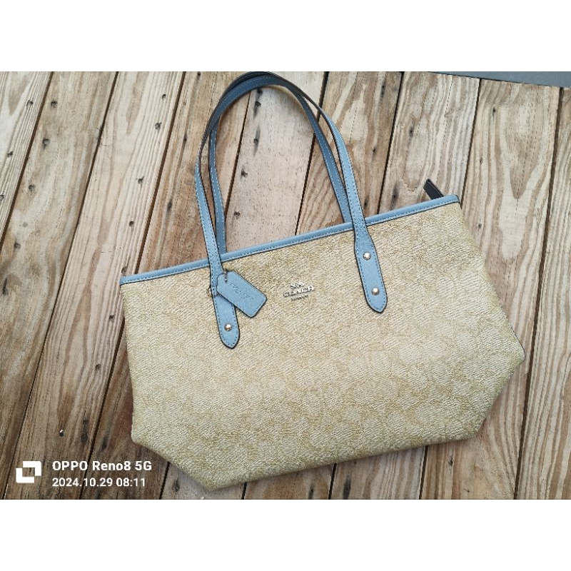 tas coach tote preloved second