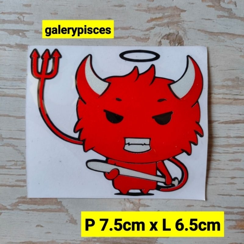 stiker cutting devil lucu sticker motor