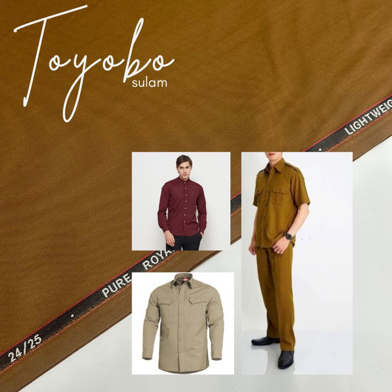 Kain Katun Toyobo Sulam/ Bahan Seragam/ Bahan PDH