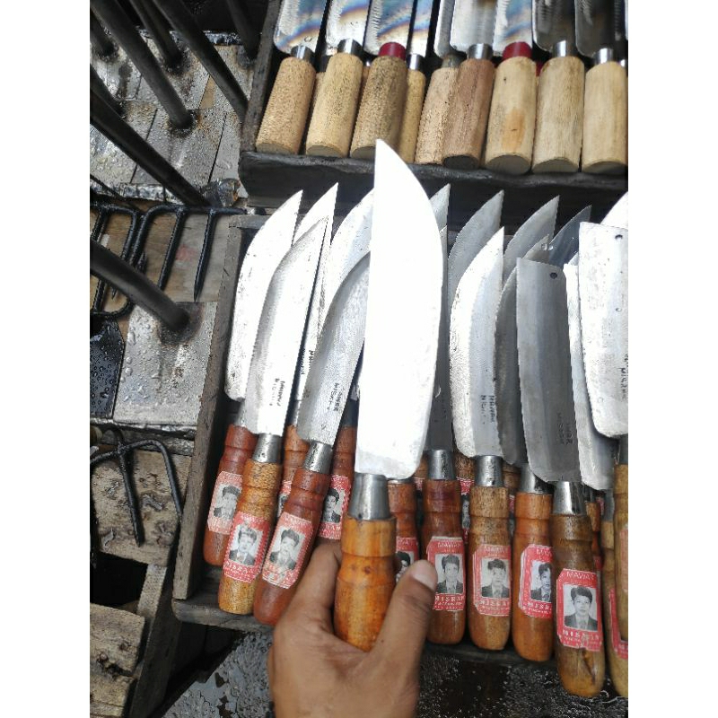 Pisau Dapur Baja Asli Cap Mawar / Pisau Murah Baja Asli