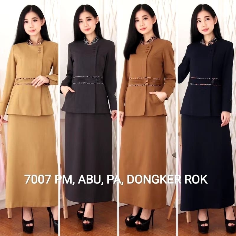 Seragam Guru Pemda Jas PDH Set Rok A Jas Batik Wanita Pemda ASN (Kode 7007)
