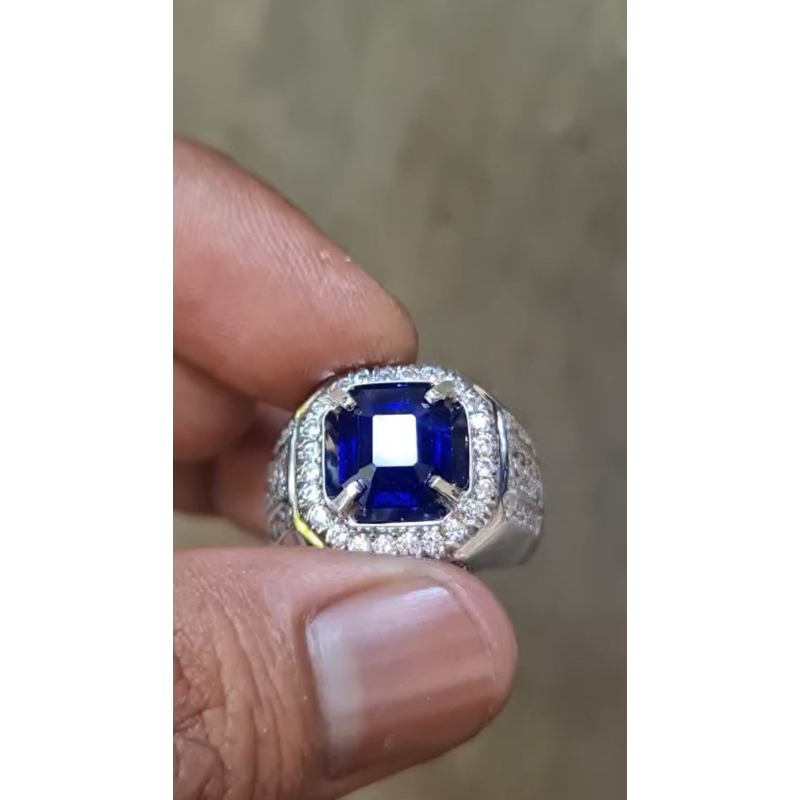 natural blue sapphire srilanka 4 ct memo gri metalix colour vivid royal blue sapphire