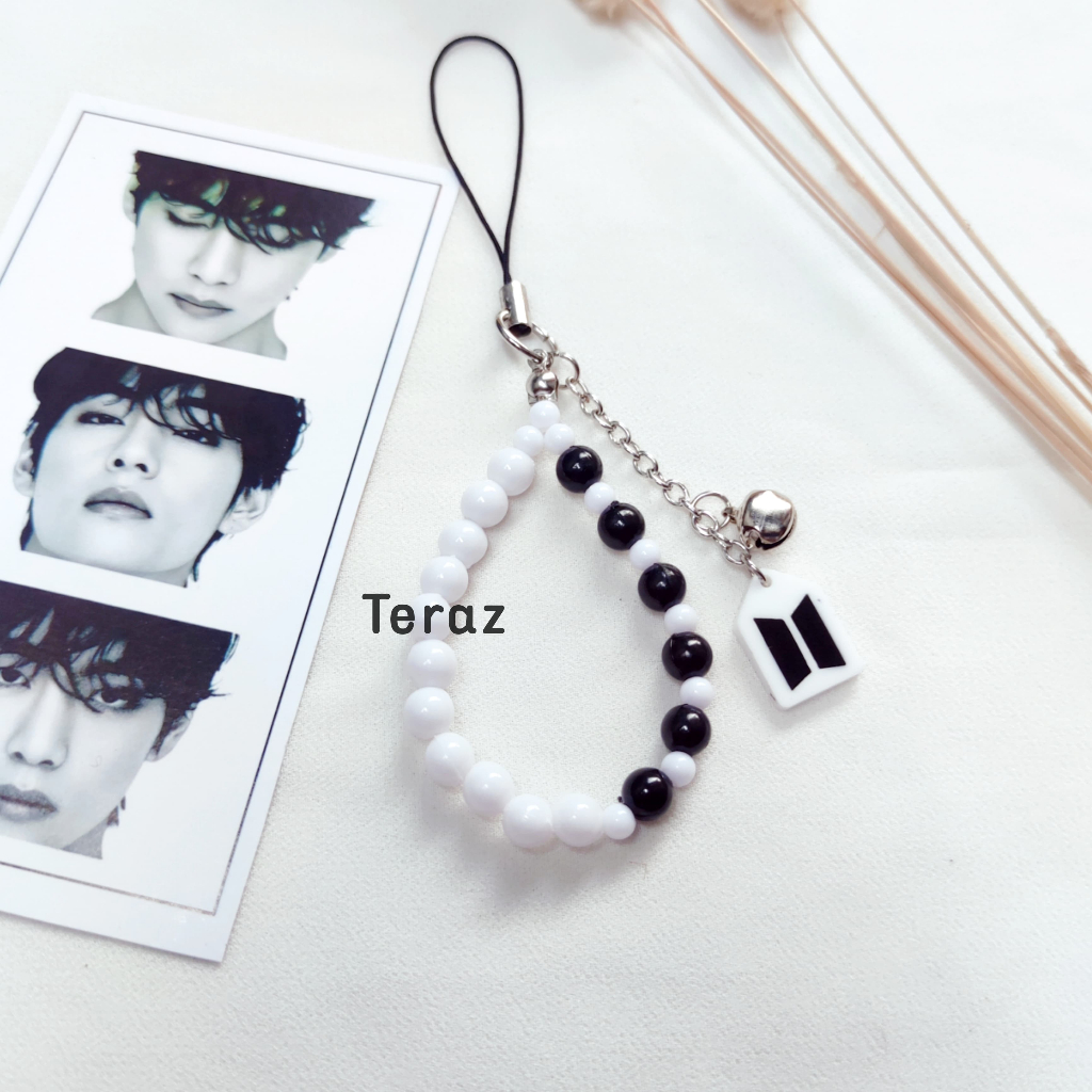 GANTUNGAN HANDPHONE HP DAN LOGO BTS FREE STICKER LOGO BTS