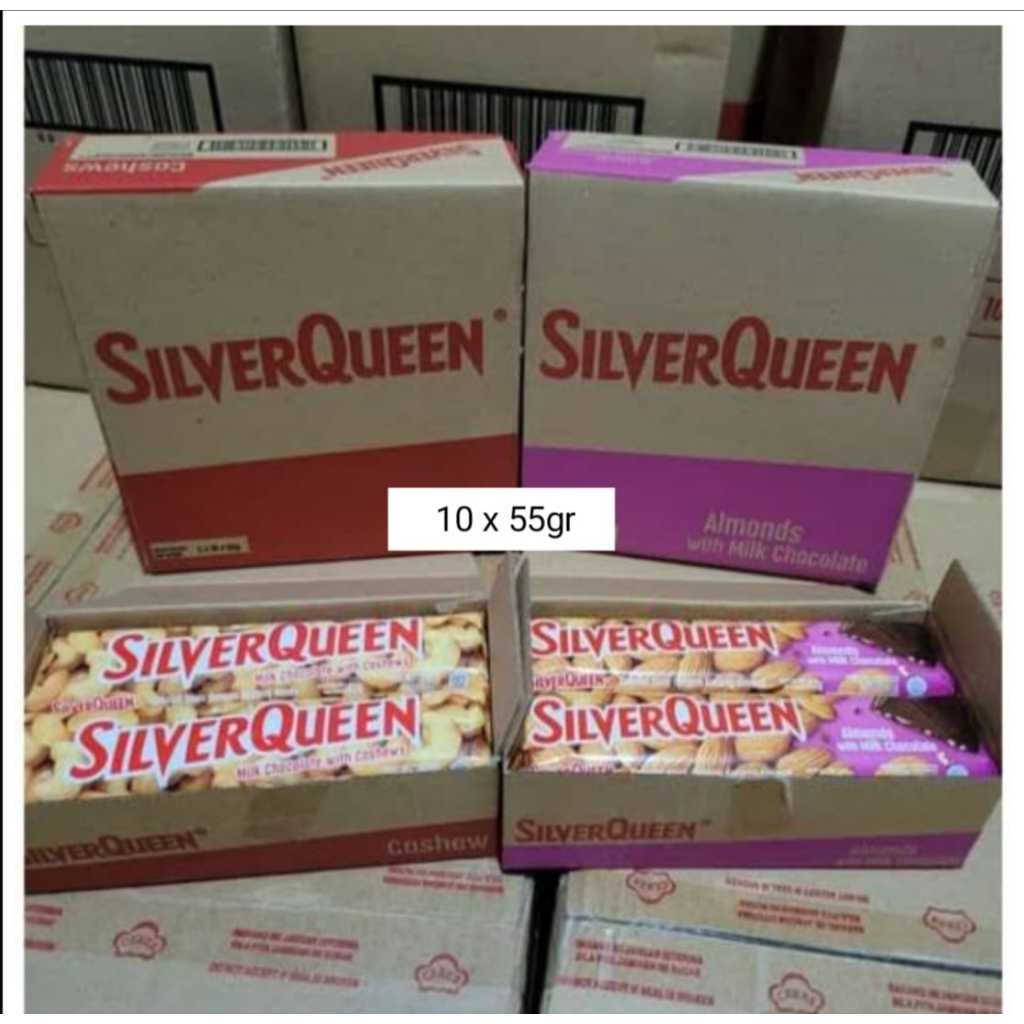 

Silver Queen almond & cashews 1 Box 10 pcs X 55gr