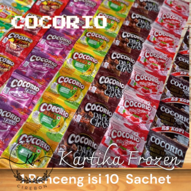 COCORIO SERBUK MINUMAN RASA BUAH & MILKY RENCENG (10 Sachet X 6 Gram