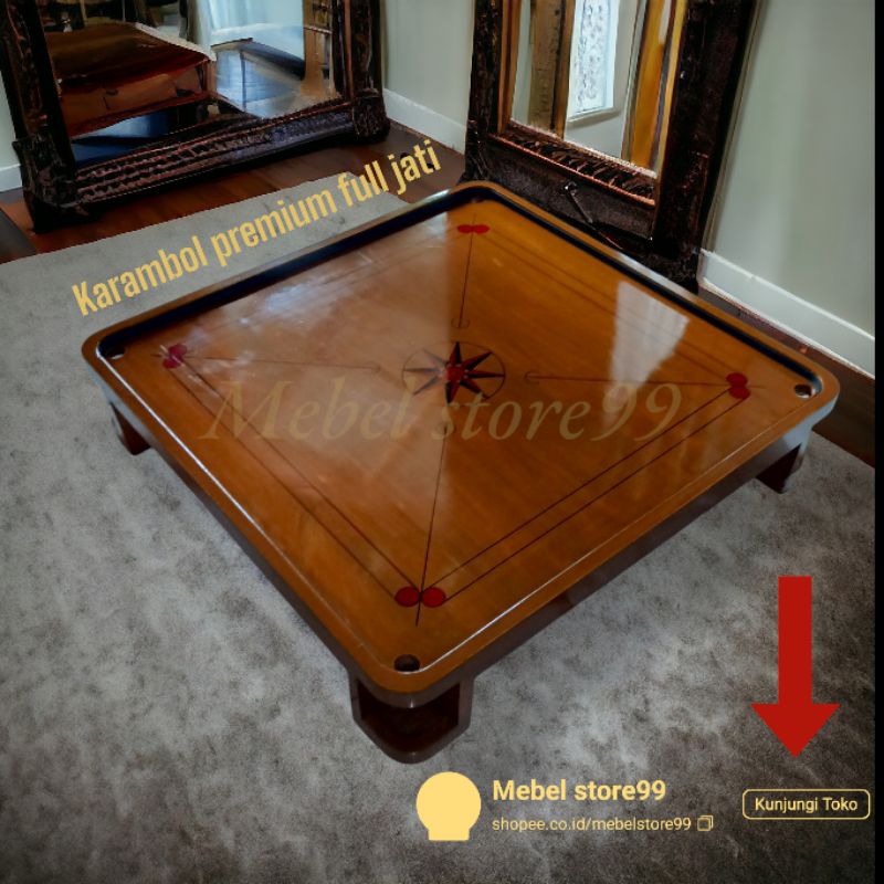 Papan Karambol di indonesia yang lagi viral dengan bahan full jati ukuran 100x100 sudah fullset leng