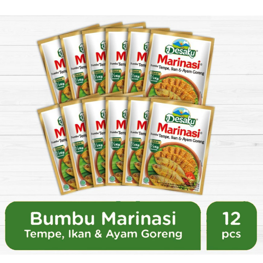 

Desaku Marinasi Tempe, Ikan dan Ayam / Bumbu Marinasi (1 Renceng isi 12pcs)