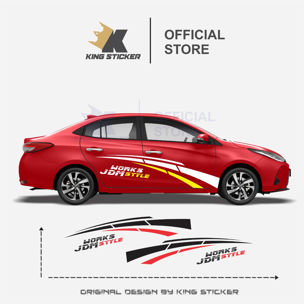 VS4G Sticker mobil toyota vios / sticker list racing stiker striping mobil sedan vios