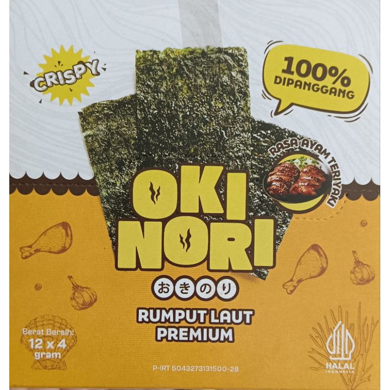 

Snack Rumput Laut Oki Nori 4gr (12)