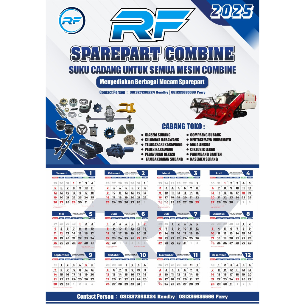 

Kalender custom 2025. cetak kalender partai - Free Design