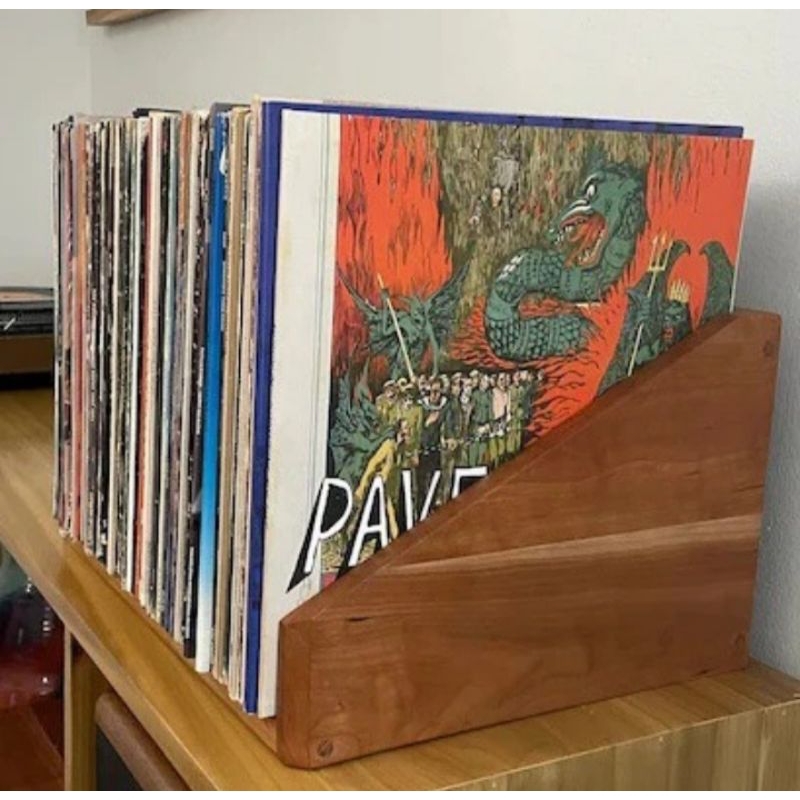 Wooden Rack Vinyl / Rak Vinyl Kayu / Rak CD Kayu Portable / Wooden Storage Box