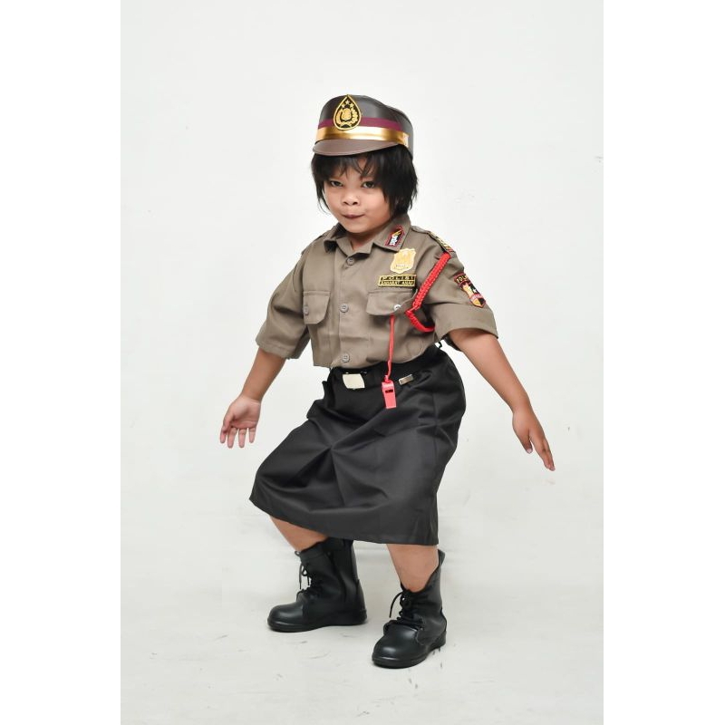 Kostum Anak Polisi (POCIL) - Fashion Anak Perempuan - Baju dengan Perlengkapan Lengkap