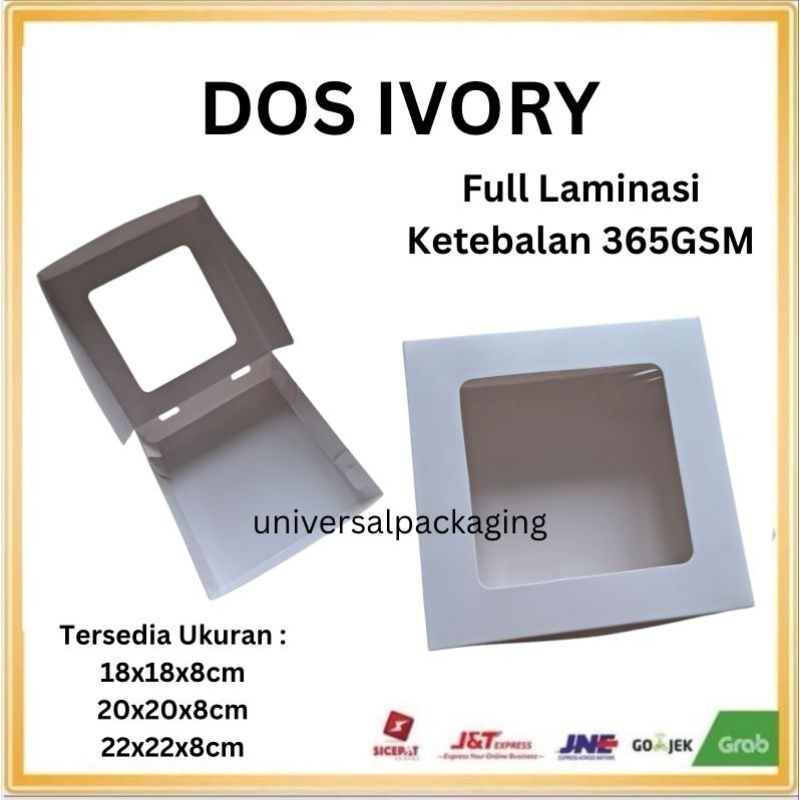 

Dos IVORY LAMINASI Tinggi 8 CM | Dos Kotak Hampers Ivory