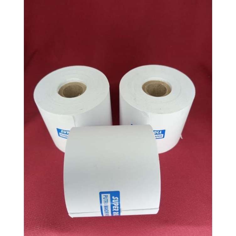 

Update Merakyat Kertas kasir HVS 1PLY 58x65mm paket 1 pcs struk kasir kalkulator 58mm