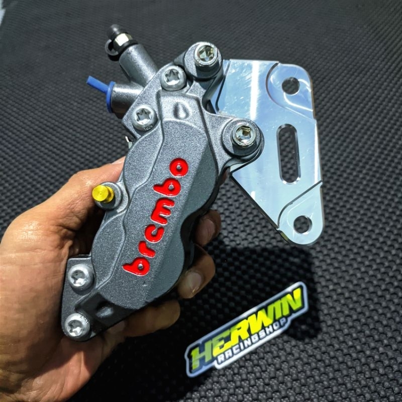 Breket kaliper Bigpot Axial 4p MX King disc cakram 300mm