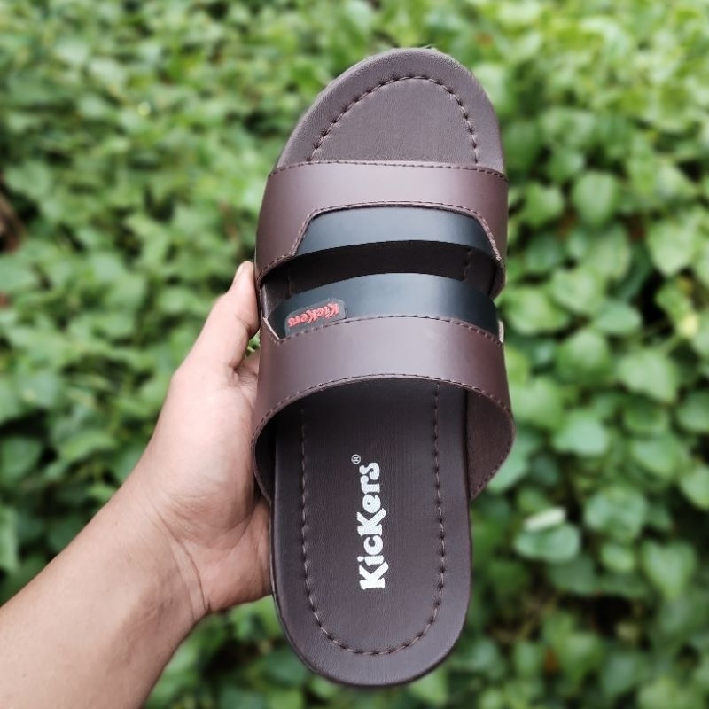 Sandal Casual Pria Slop Kickers Terbaru Sandal Selop Distro Keren Masakini