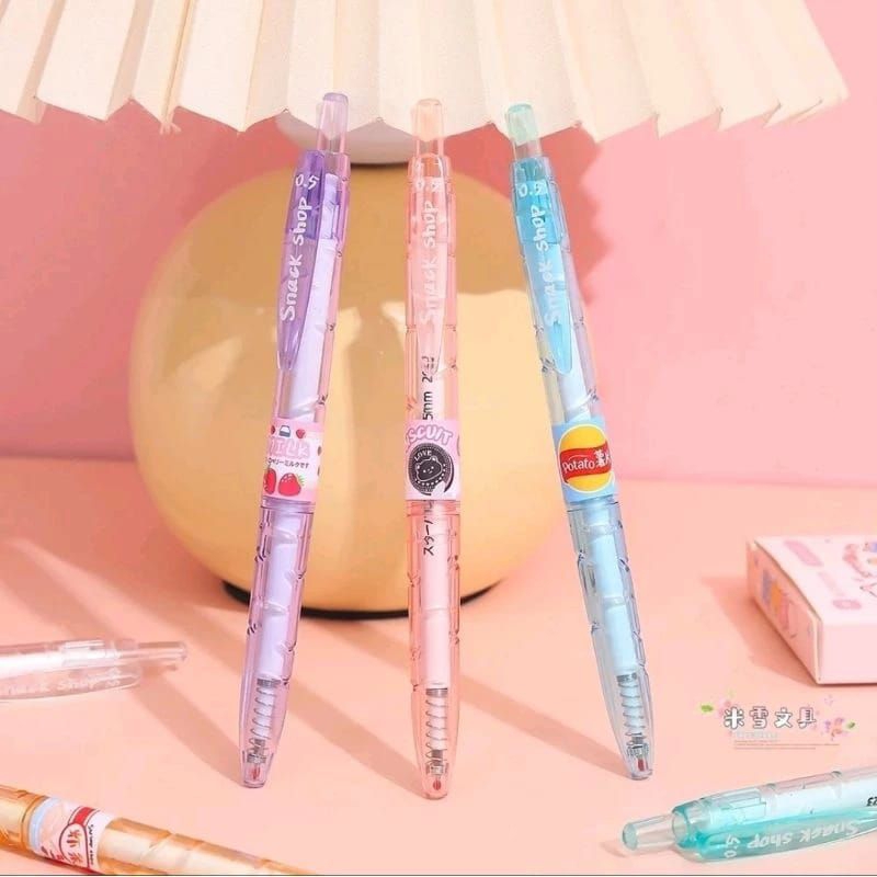 

TERMURAH PENA GEL MEKANIK 1SET 6PCS MOTIF COLORFULL / BOLPOIN MEKANIK 1SET