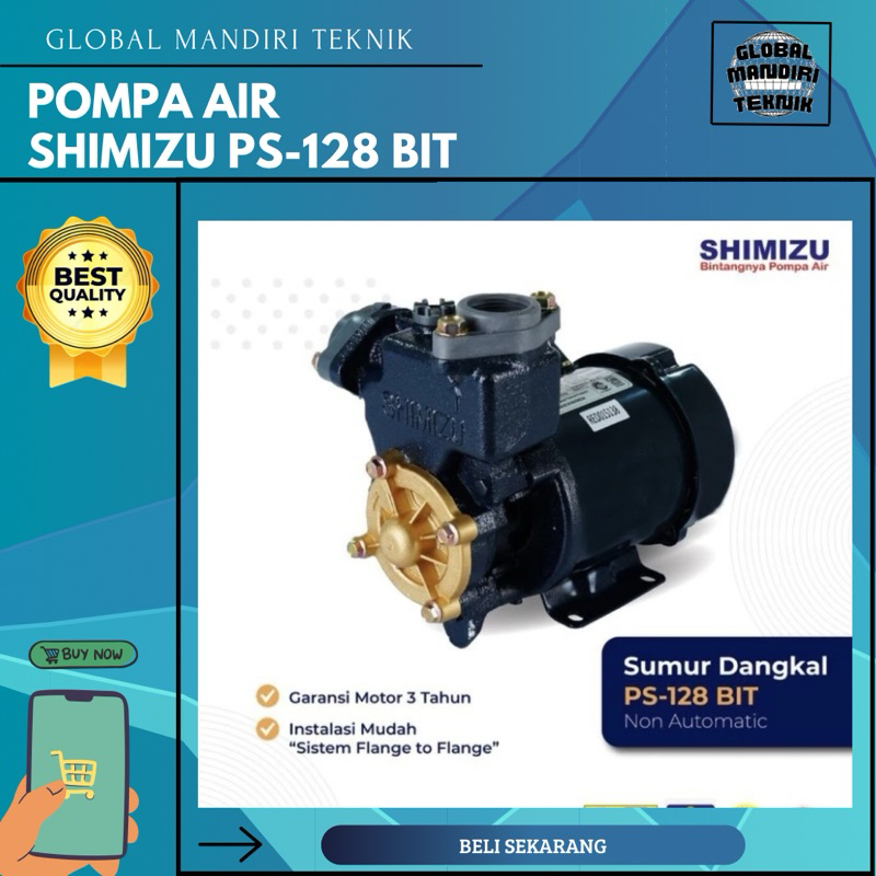 Mesin Pompa Air Shimizu PS128 BIT Murah Kuat Berkualitas