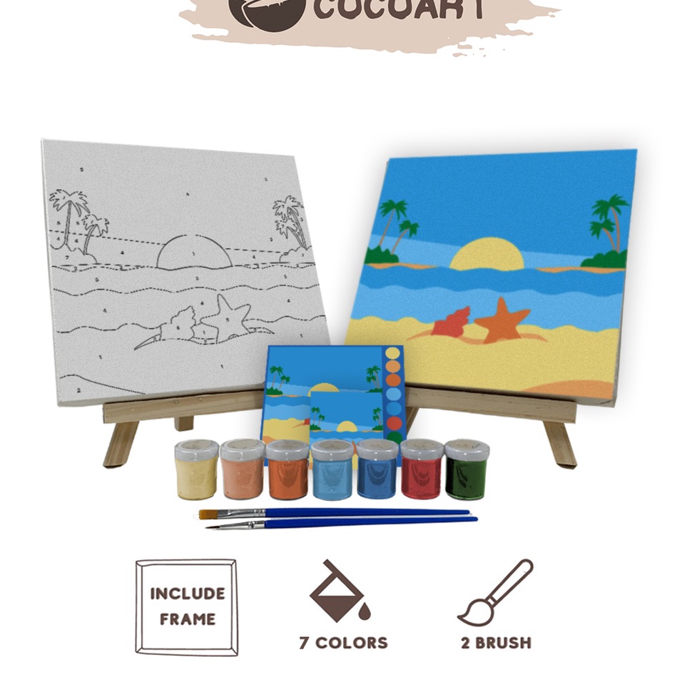 

Big Deals Paint By Number Kit Hello Summer Cocoartid I Kanvas 2 x 2 cm