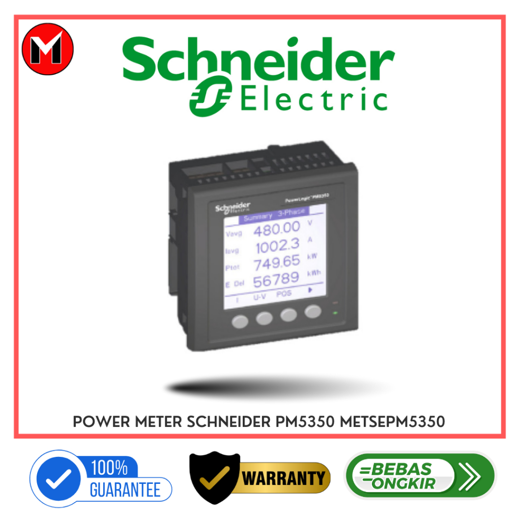 POWER METER SCHNEIDER PM5350 METSEPM5350 ORIGINAL - KWH METER DIGITAL PANEL