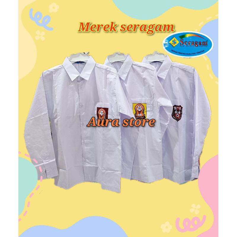 Baju Sekolah merk Seragam Lengan Panjang Bet SD/SMP/A/MI/MTS