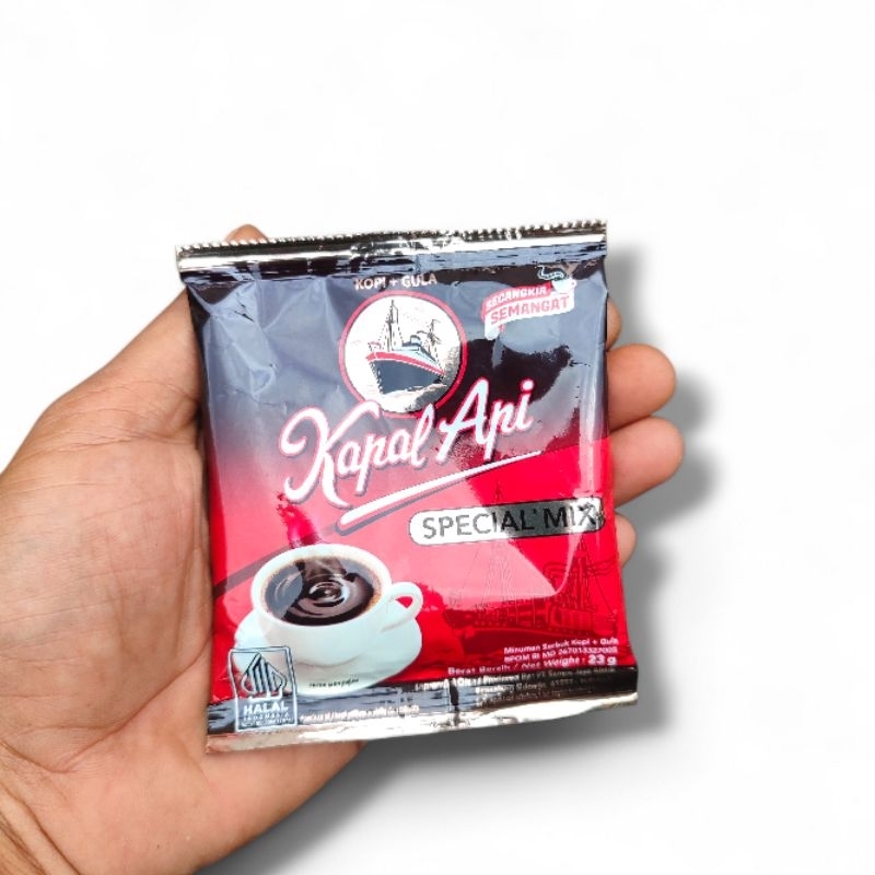 

Kopi Kapal Api Mix 23 Gram Eceran Murah - Kopi Instan Hitam