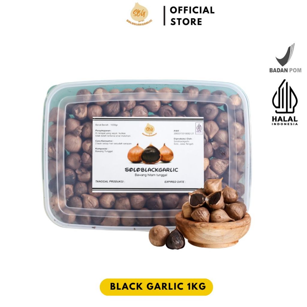 

SBG Black Garlic Bawang Hitam Tunggal 1kg