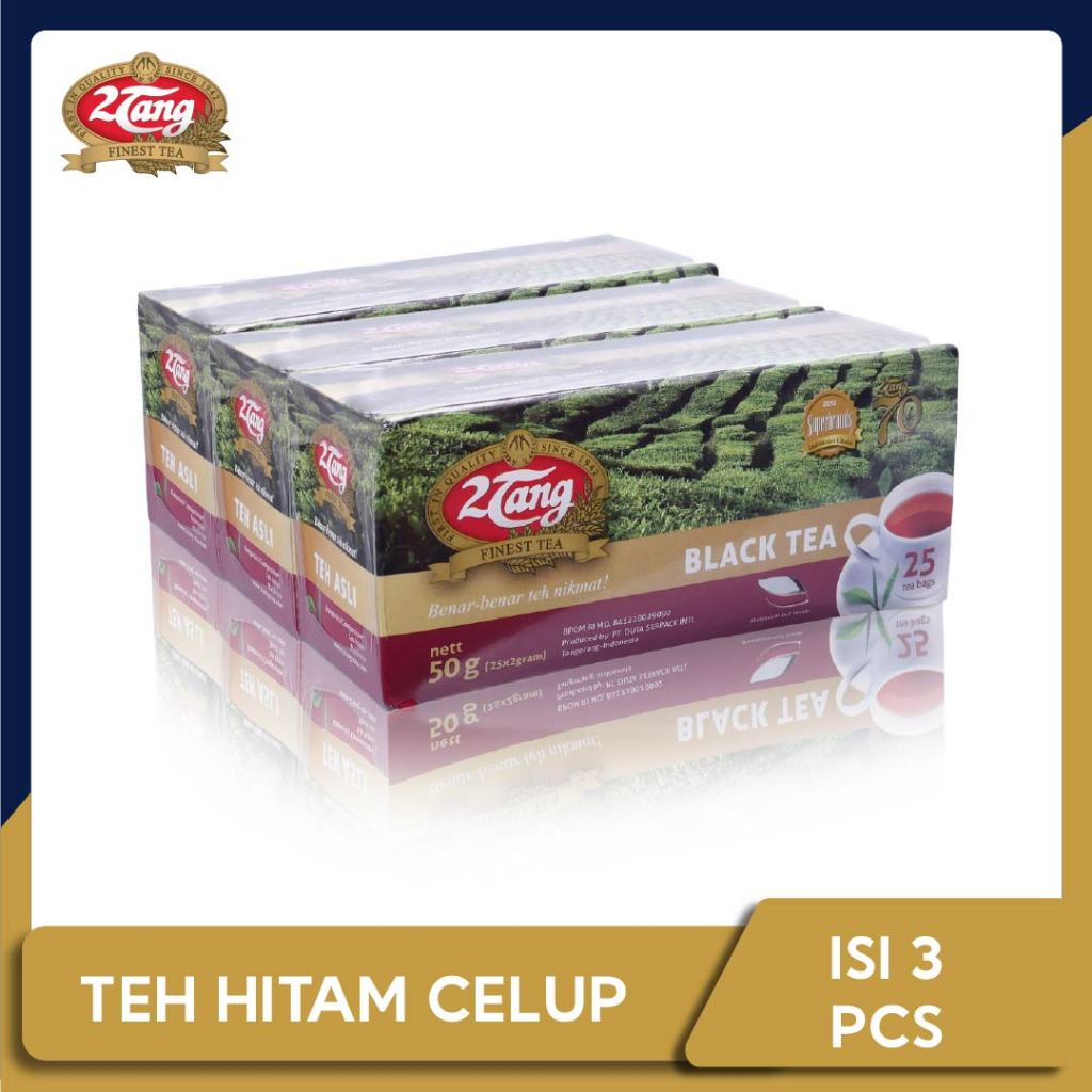 

2Tang Black Tea Teh Celup[3 box @25 kantong/ 2gr]