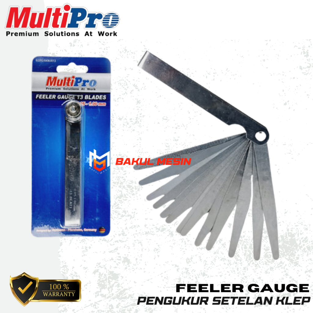 MULTIPRO Feeler Gauge Fuller Gauge Pengukur Setelan Klep