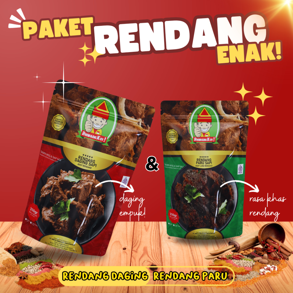 

Paket Rendang Enak Rendang Daging dan Rendang Paru Bundling By Rendang Kuy