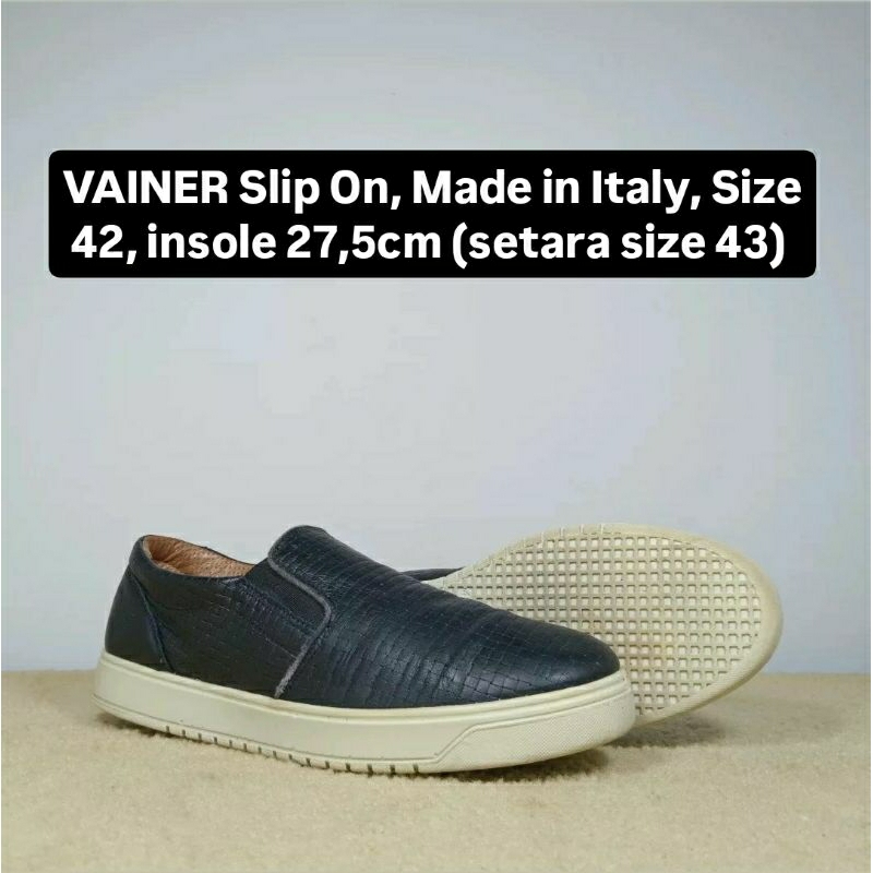 Sepatu Kulit Vainer Slip On Sepatu Gaul Main Jalan Kerja Traveling Casual