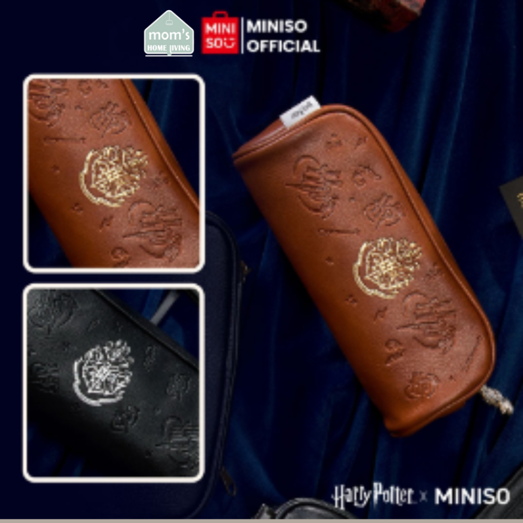 

EDISI SPECIAL Miniso x Harry Potter Tempat Pensil Silver Embroidery Stationery Case Pencil Case School Supplies Black Brown - Brown