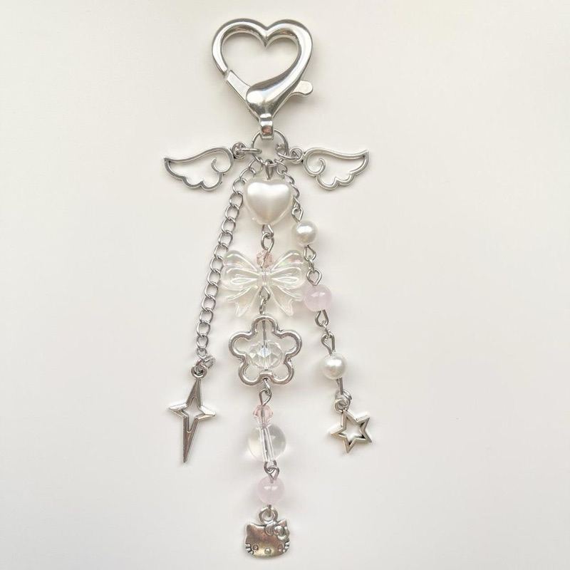 (keychain) pink hello kitty keychain