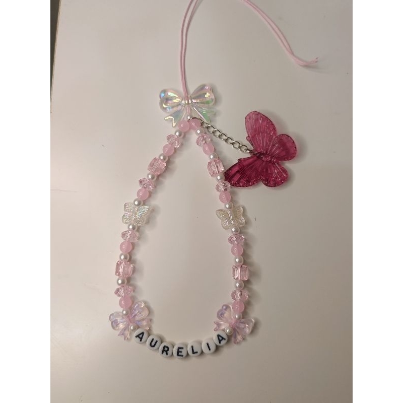 [CUSTOM NAMA] Phone strap custom nama