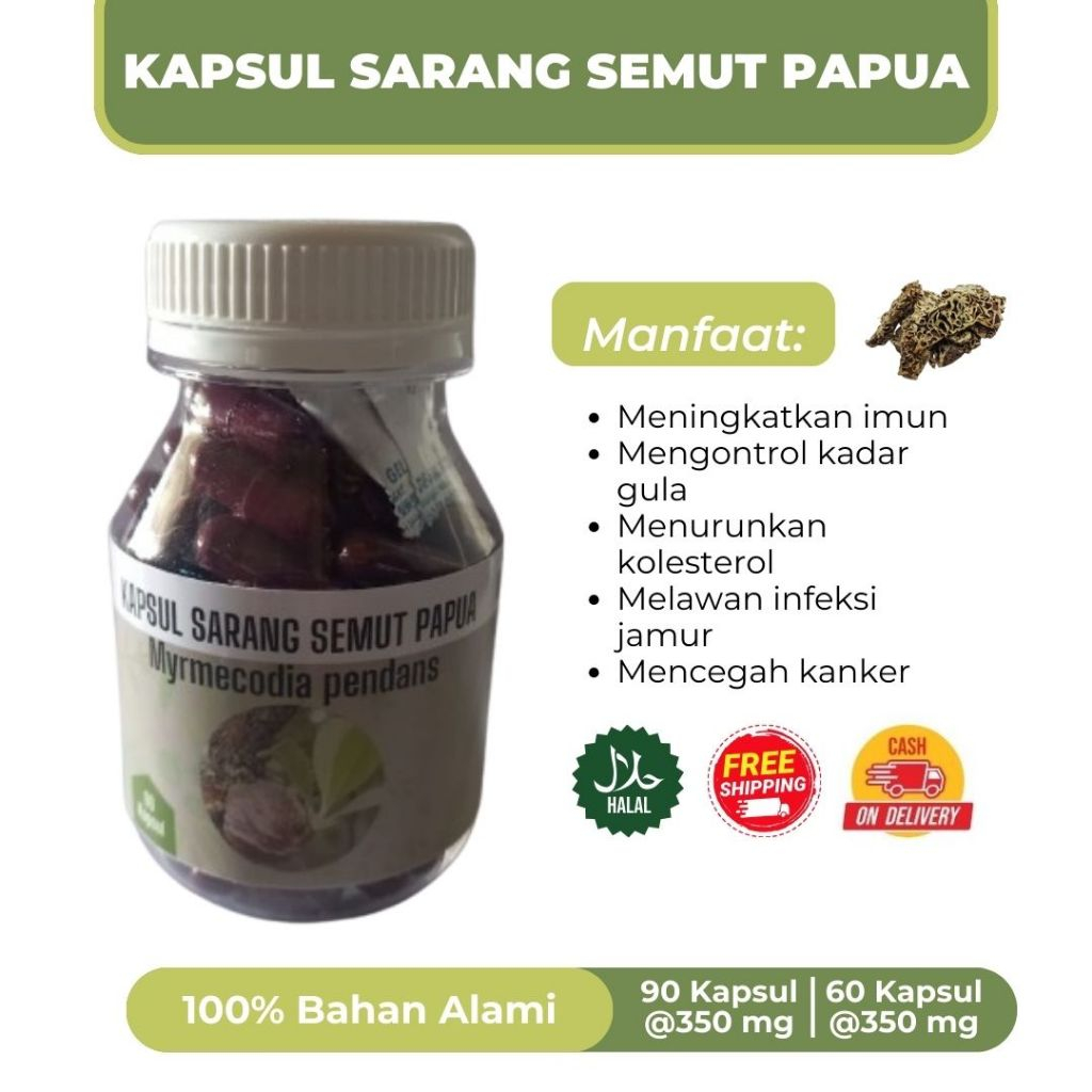

KAPSUL SARANG SEMUT PAPUA | untuk kesehatan jantung dan daya tahan tubuh