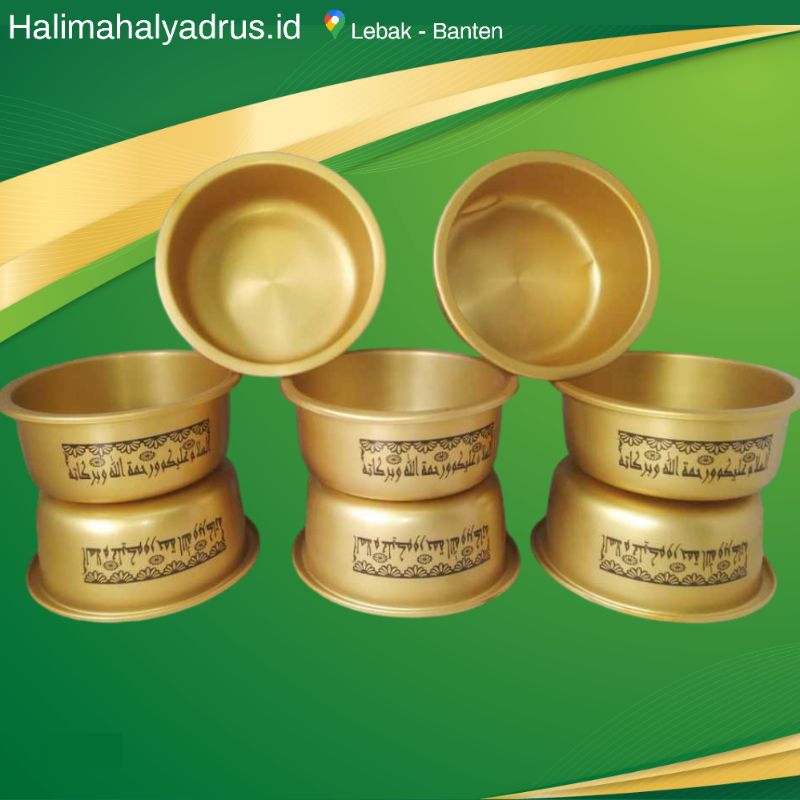 Baskom Arab Warna Emas Bahan Stainless Diameter Ukuran 22 CM Asli Arab