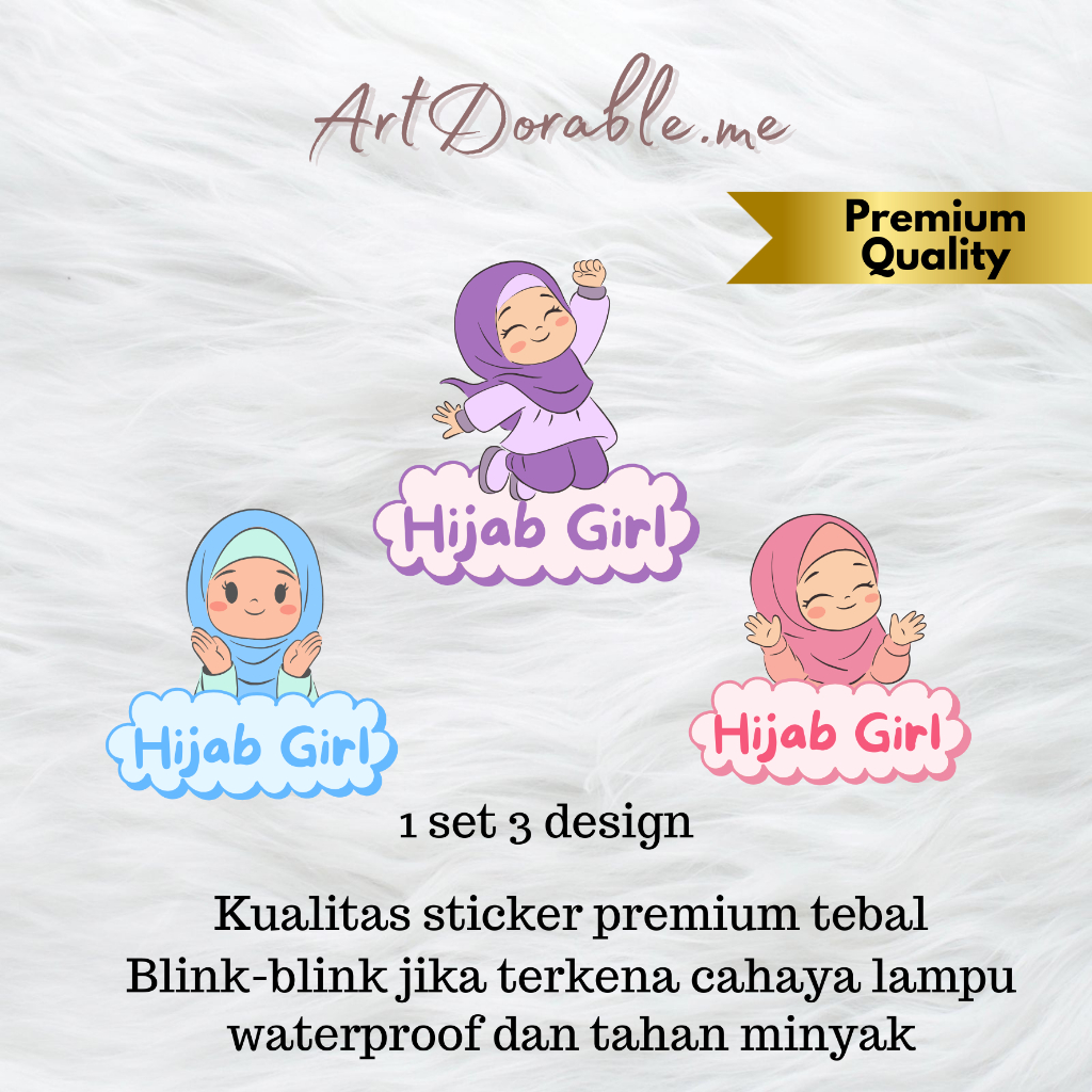 

Sticker Nama Waterproof Hijab Premium/ Label Nama Anak Single